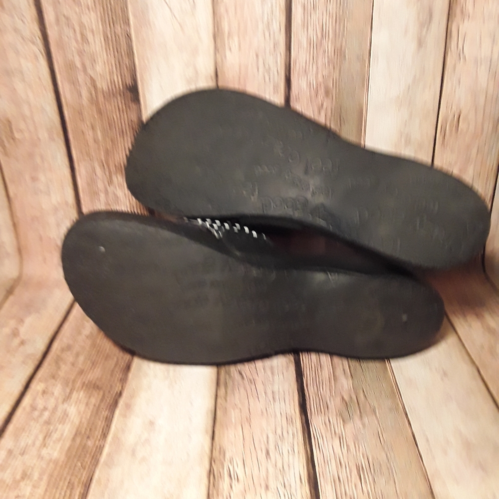 Dr. Scholl's 'Shout 2' Black w/White Polka Dots Slide-on Thong Sandals Size 7 - Picture 8 of 8